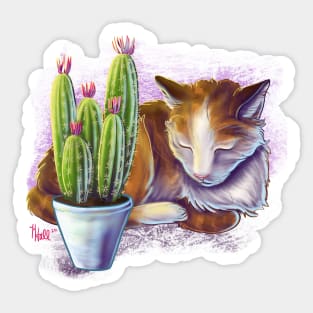 Cactus Cat Sticker